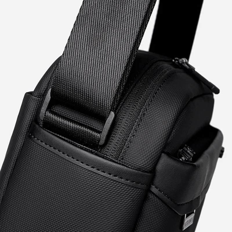 Sac Bandoulière Imperméable Unisexe – Sacoche Crossbody Oxford Multicompartiments Noir