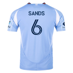 adidas James Sands New York City FC Authentic Home Jersey 25/26 w/ MLS Patches (Bahia Light Blue)