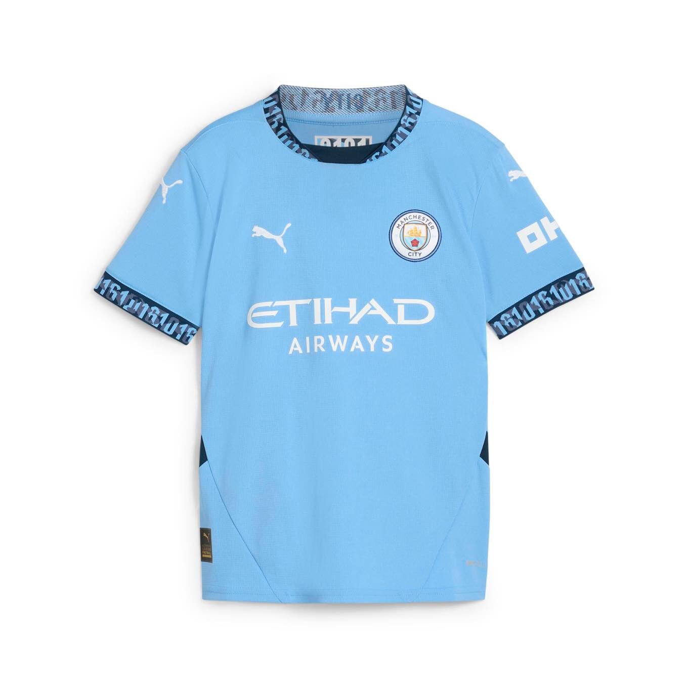 Manchester City 24/25 Home Jersey Jr. Licensed Jerseys Puma Blue YS 