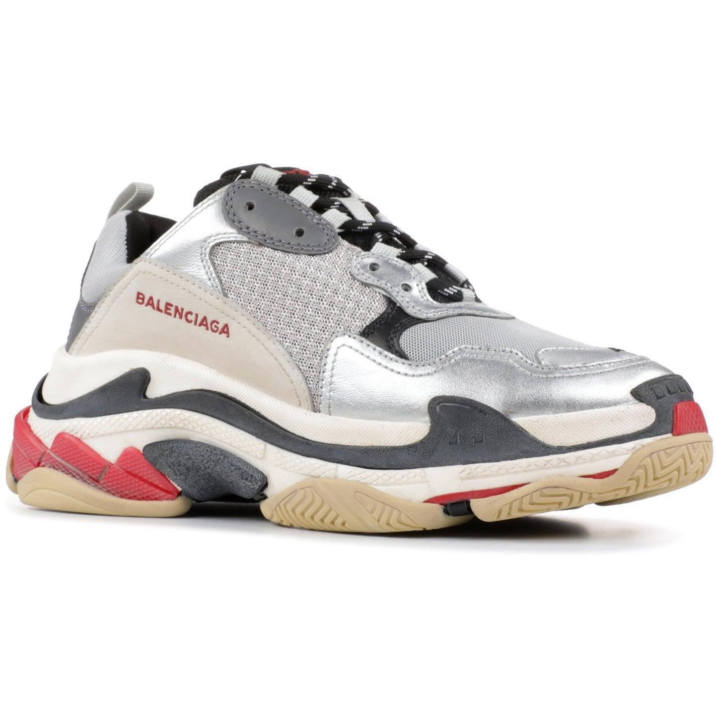 Balenciaga Triple S Silver Red