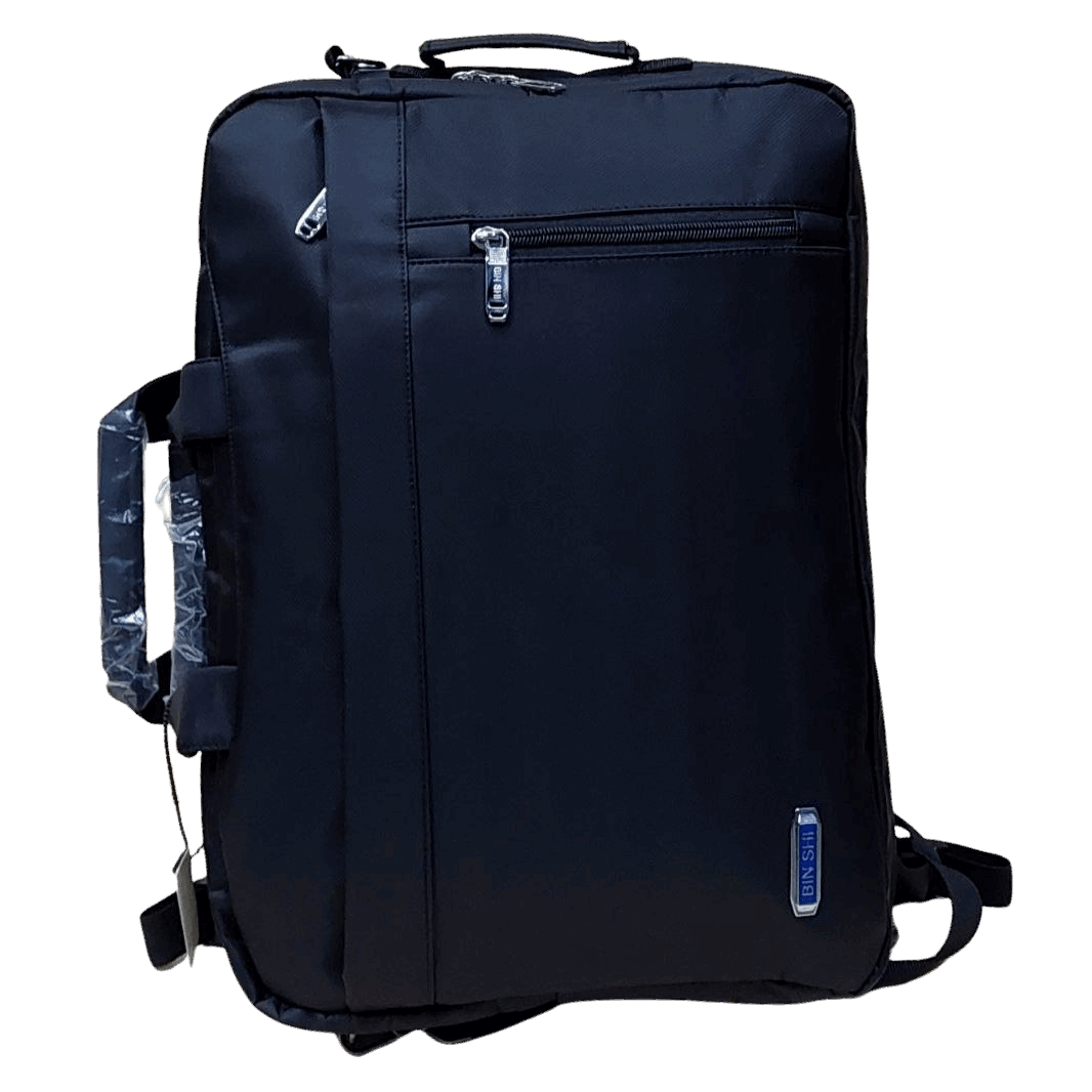 Cartable 2 en 1 Homme Femme – Sac à Dos & Sacoche Laptop Ordinateur Portable Noir