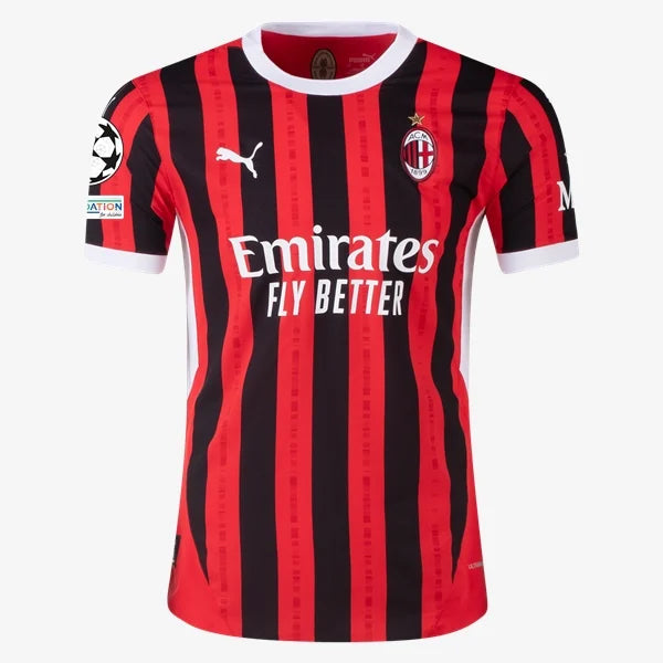 Puma AC Milan Authentic Santi Gimenez Home Jersey w/ Champions League Patches 24/25 (Puma Red/Puma Black)