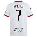 Puma AC Milan Santi Gimenez Away Jersey w/ Champions League Patches 24/25 (Puma White)