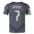 Puma AC Milan Santi Gimenez Third Jersey w/ Champions League Patches 24/25 (Shadow Gray/Fresh Mint)