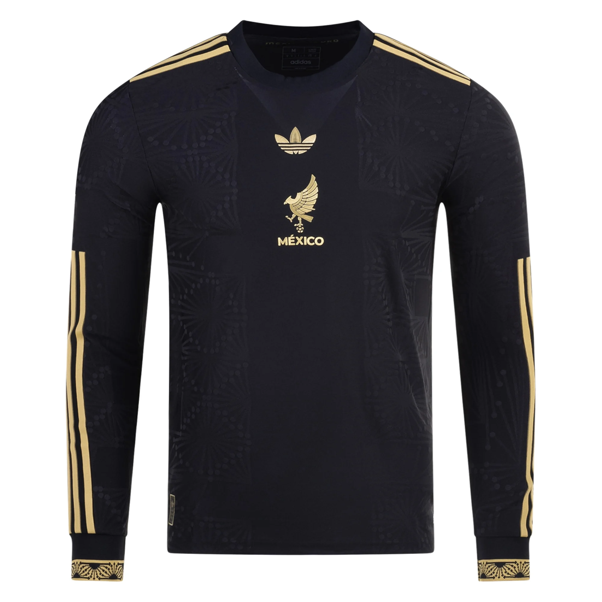 adidas Mexico Authentic Long Sleeve Gold Third 2025 (Black/Gold)