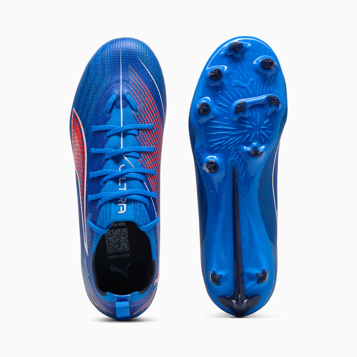 Puma Ultra 6 Pro+ FG/AG JR- Ultra Blue/White/Glowing Red