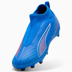Puma Ultra 6 Match Laceless+ FG/AG JR- Ultra Blue/White/Glowing Red