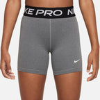 Nike Pro Older Girls Shorts 3" Training Shorts Nike Grey YS 