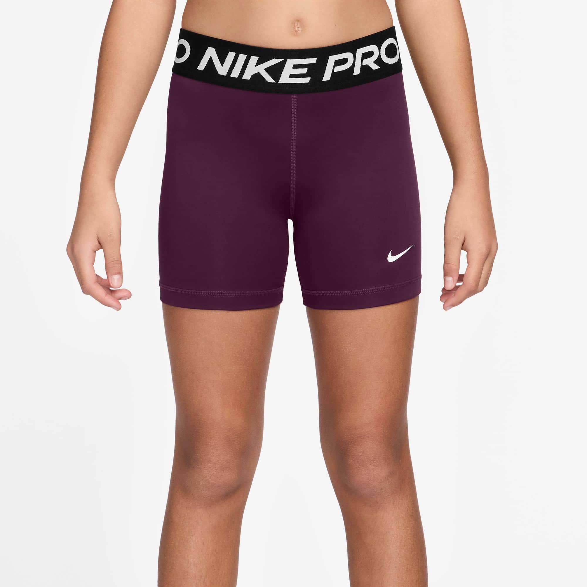 Nike Pro Older Girls Shorts 3" Compression Shorts Nike Dark Purple YXS 