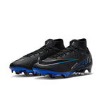 Nike Air Zoom Mercurial Superfly 9 Elite FG Firm Ground Soccer Cleat - Black/Chrome/HyperRoyal