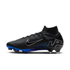 Nike Air Zoom Mercurial Superfly 9 Elite FG Firm Ground Soccer Cleat - Black/Chrome/HyperRoyal