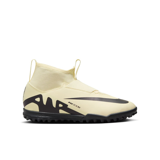 Nike Junior Zoom Mercurial Superfly 9 Academy TF Turf Soccer Shoes - Lemonade/Black