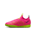 Nike Junior Zoom Mercurial Vapor 15 Academy TF Turf Soccer Shoes -PinkBlast/Volt