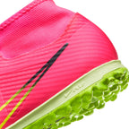 Nike Zoom Mercurial Superfly 9 Academy TF Turf Soccer Shoes - PinkBlast/Volt/Grey