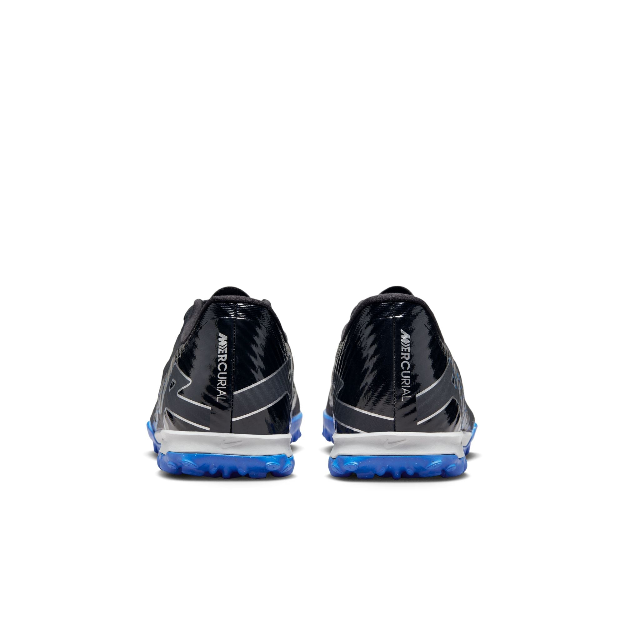 Nike Zoom Mercurial Vapor 15 Academy TF Turf Soccer Shoes - Black/Chrome/Hyper Royal