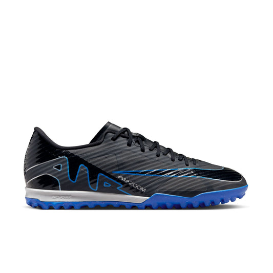 Nike Zoom Mercurial Vapor 15 Academy TF Turf Soccer Shoes - Black/Chrome/Hyper Royal