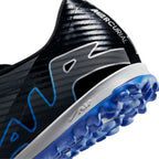 Nike Zoom Mercurial Vapor 15 Academy TF Turf Soccer Shoes - Black/Chrome/Hyper Royal