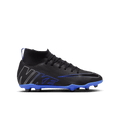 Nike Jr. Mercurial Superfly 9 Club FG/MG-Black/Chrome-Hyper Royal