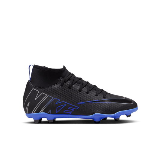 Nike Jr. Mercurial Superfly 9 Club FG/MG-Black/Chrome-Hyper Royal