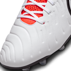 Nike Tiempo Legend 10 Elite FG-White/Black-Bright Crimson