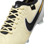 Nike Tiempo Legend 10 Elite FG Firm Ground Soccer Cleat - Lemonade/Black/Metallic Gold