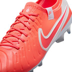 Nike Tiempo Legend 10 Elite FG Firm Ground Soccer Cleat - Hot Lava/ White