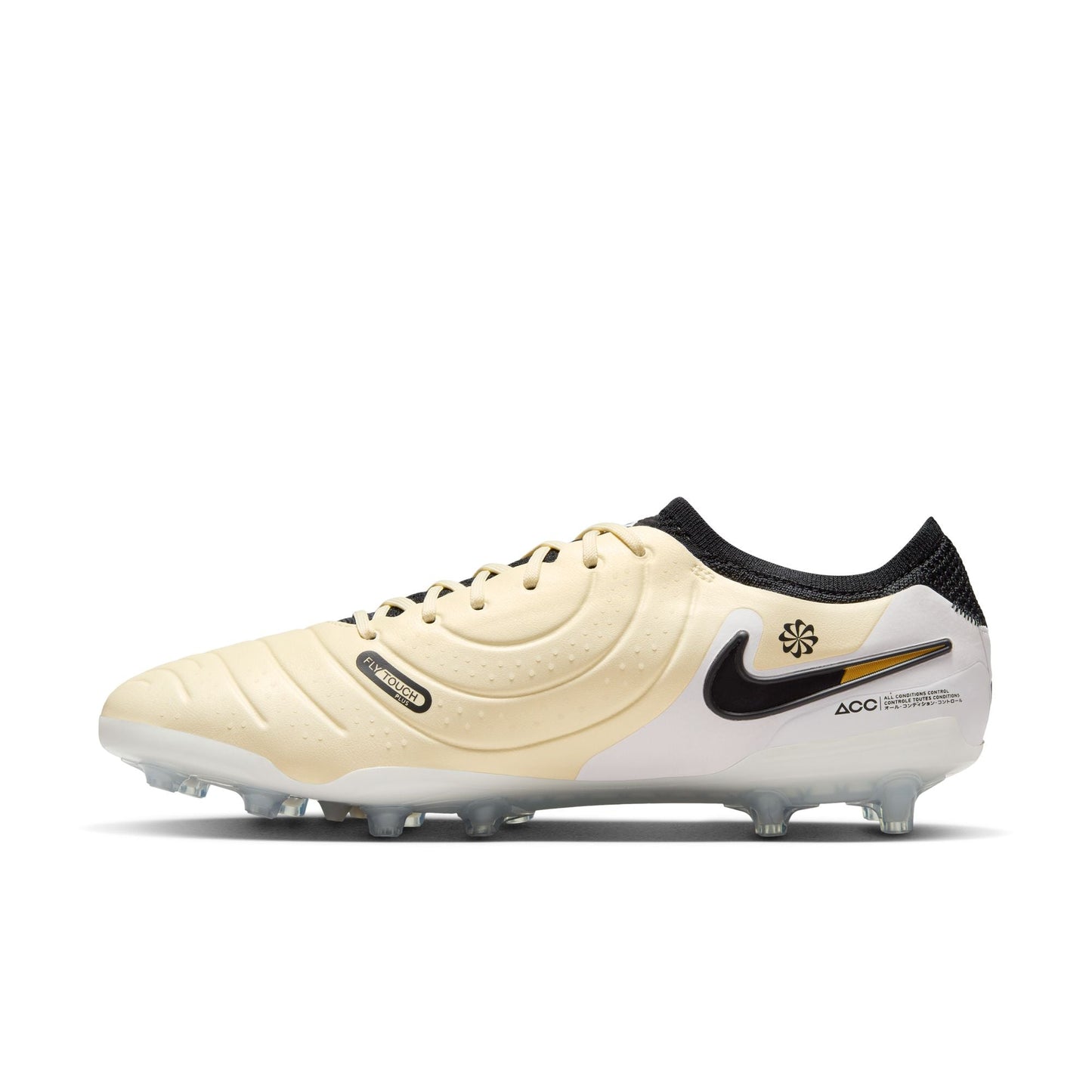 Nike Tiempo Legend 10 Elite AG Artificial Grass Soccer Cleat - Lemonade/Black/Metallic Gold
