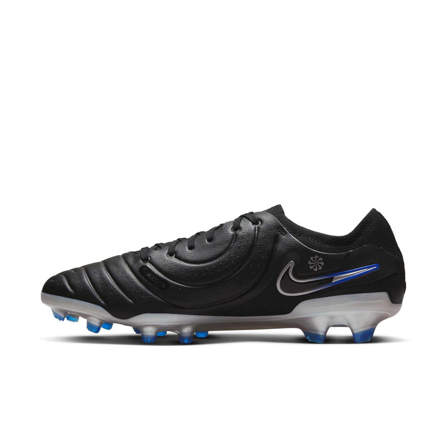 Nike Tiempo Legend 10 Pro FG Firm Ground Soccer Cleat - Black/Chrome/Hyper Royal