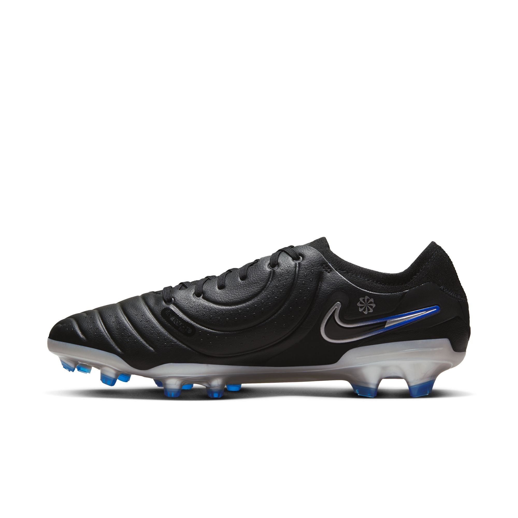 Nike Tiempo Legend 10 Pro FG Firm Ground Soccer Cleat - Black/Chrome/Hyper Royal