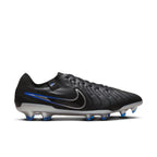 Nike Tiempo Legend 10 Pro FG Firm Ground Soccer Cleat - Black/Chrome/Hyper Royal