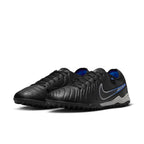 Nike Tiempo Legend 10 Pro TF Turf Soccer Cleat - Black/Chrome/HyperRoyal