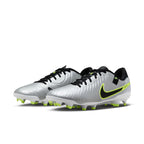 Nike Tiempo Legend 10 Academy FG Soccer Cleat -Metallic Silver/Black-Volt