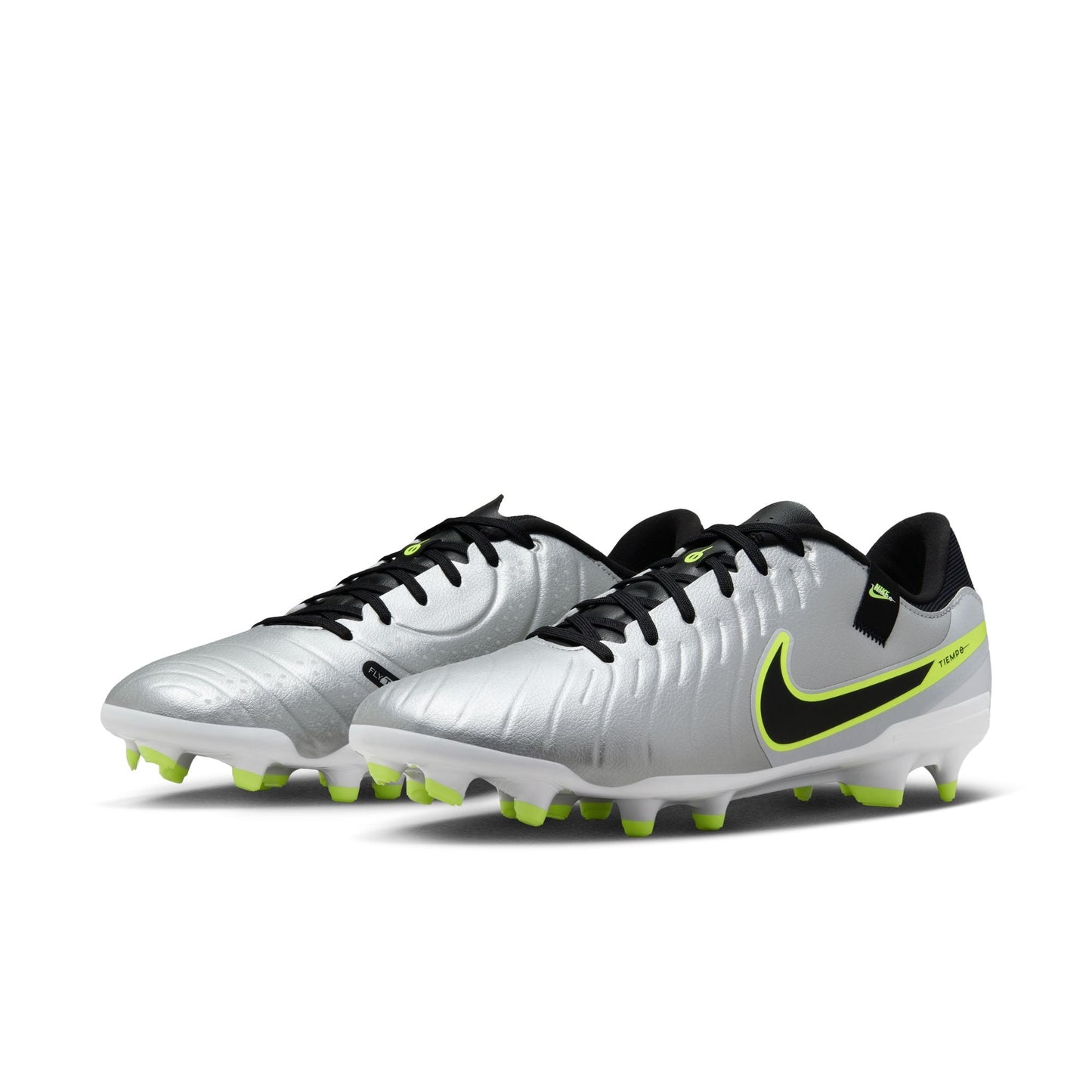 Nike Tiempo Legend 10 Academy FG Soccer Cleat -Metallic Silver/Black-Volt