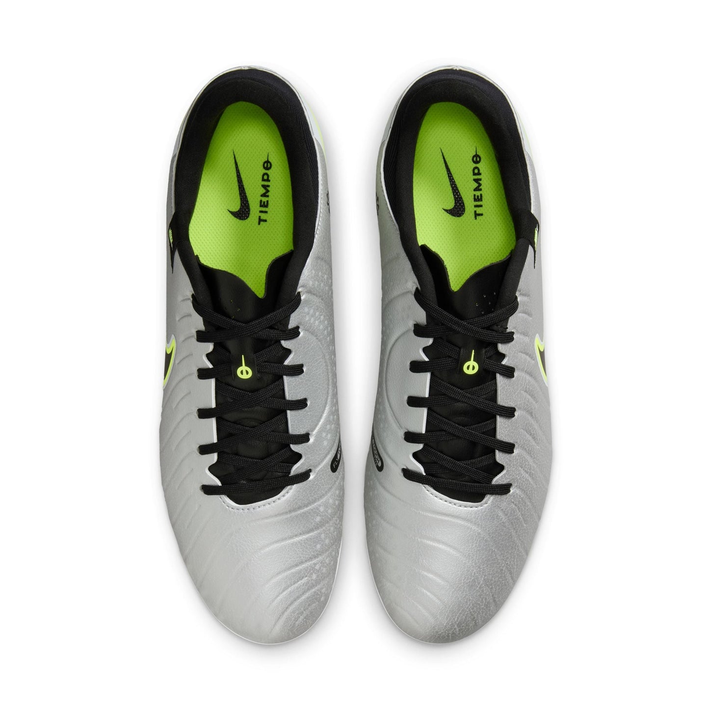 Nike Tiempo Legend 10 Academy FG Soccer Cleat -Metallic Silver/Black-Volt