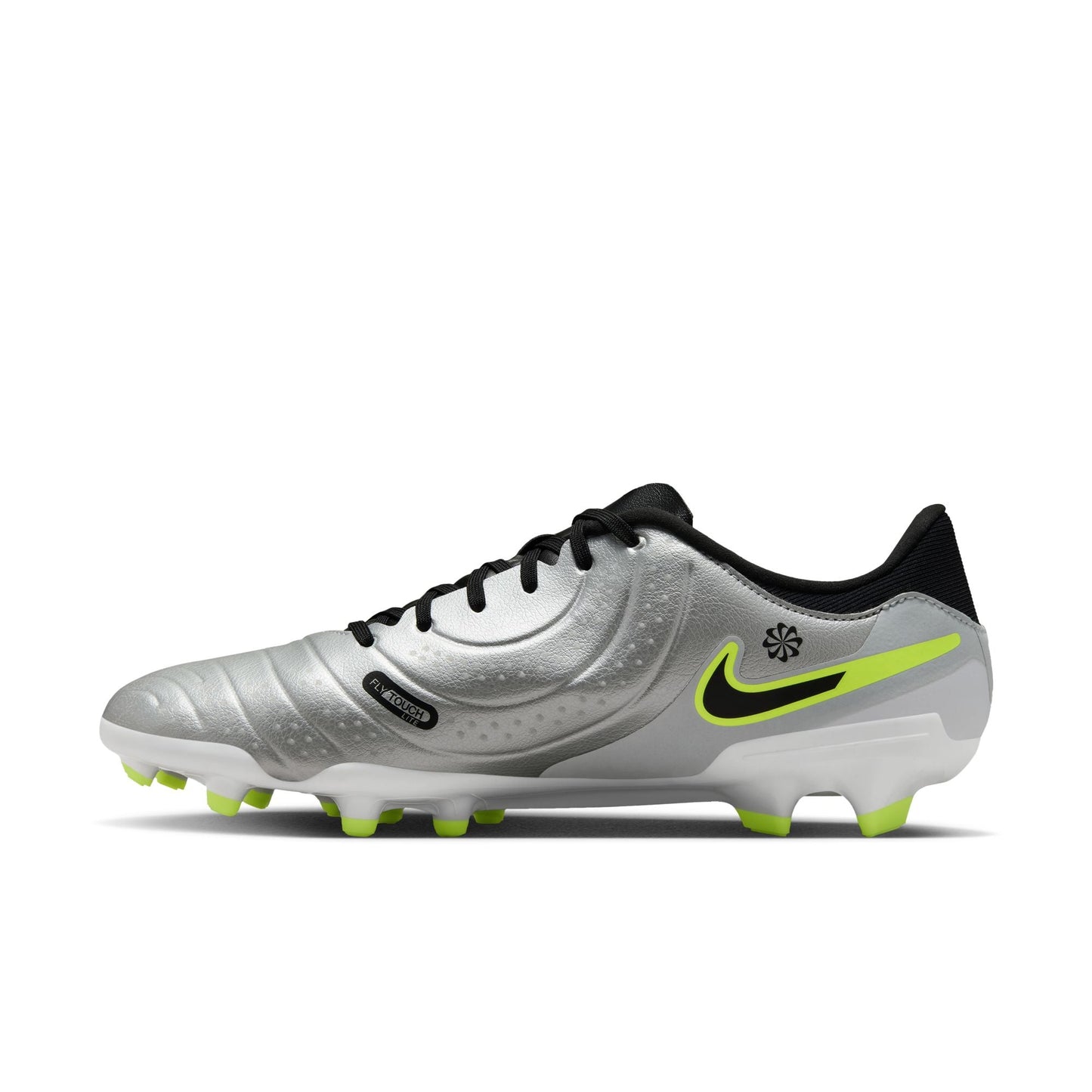 Nike Tiempo Legend 10 Academy FG Soccer Cleat -Metallic Silver/Black-Volt
