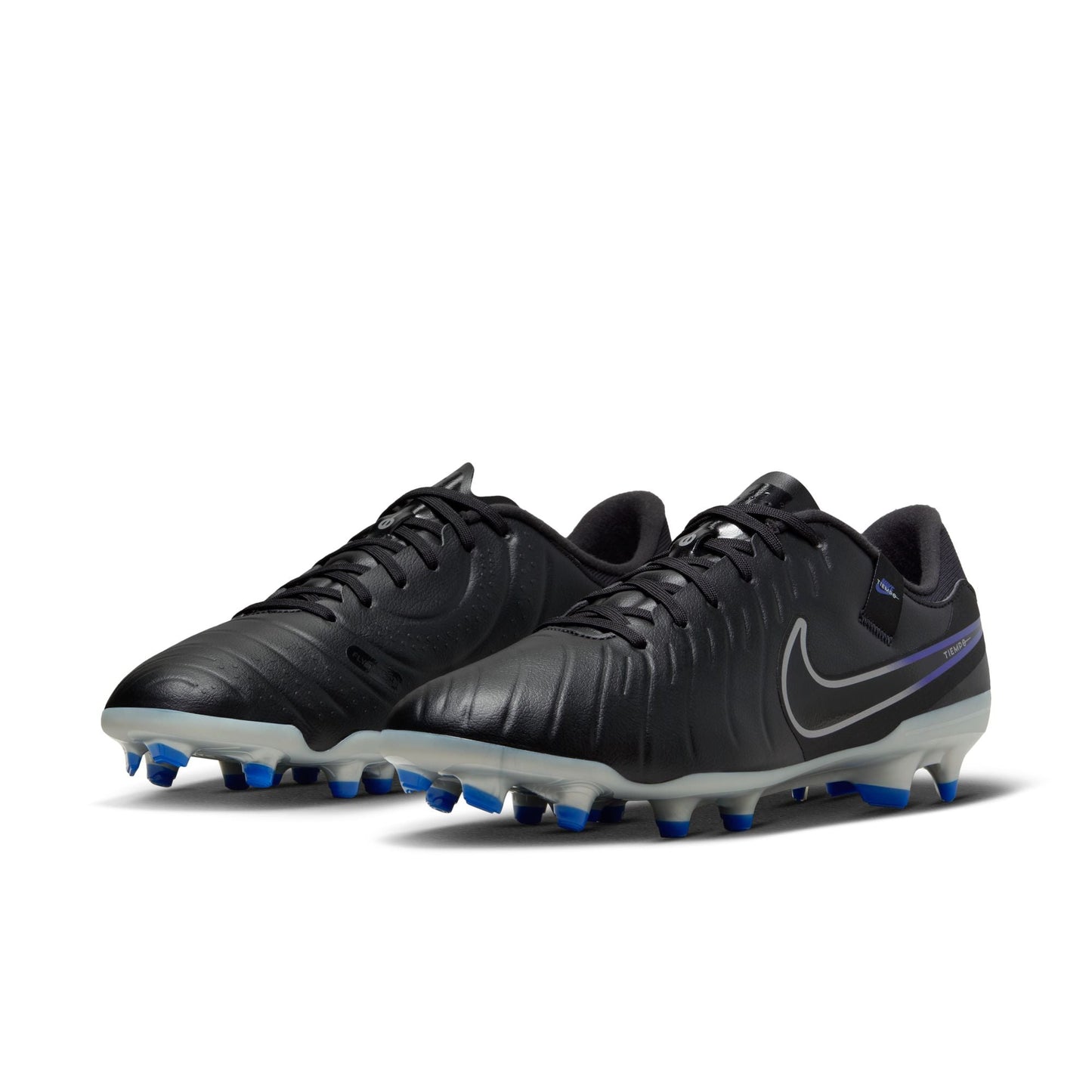 Nike Tiempo Legend 10 Academy FG/MG Soccer Cleat - Black/Chrome/Hyper Royal