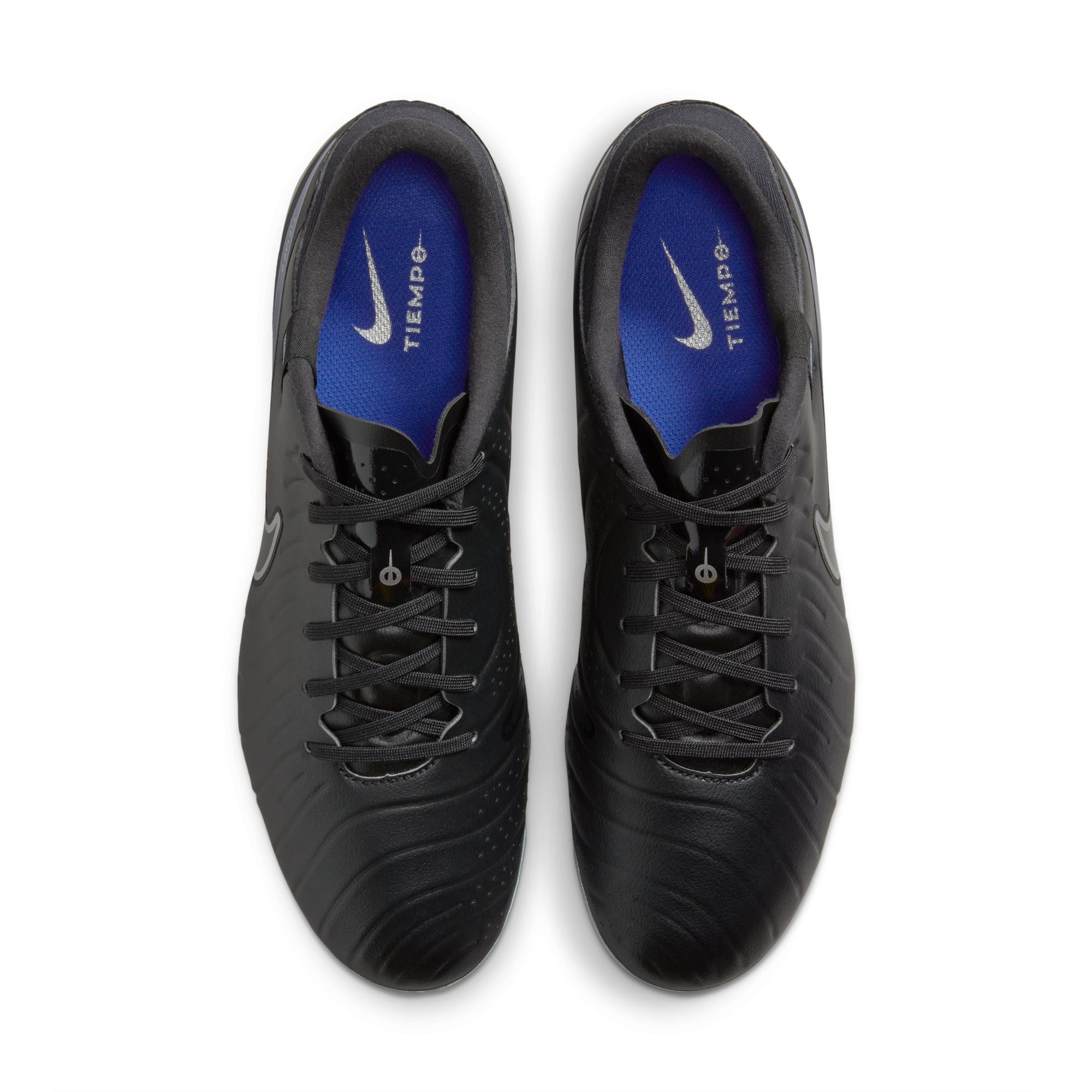 Nike Tiempo Legend 10 Academy FG/MG Soccer Cleat - Black/Chrome/Hyper Royal