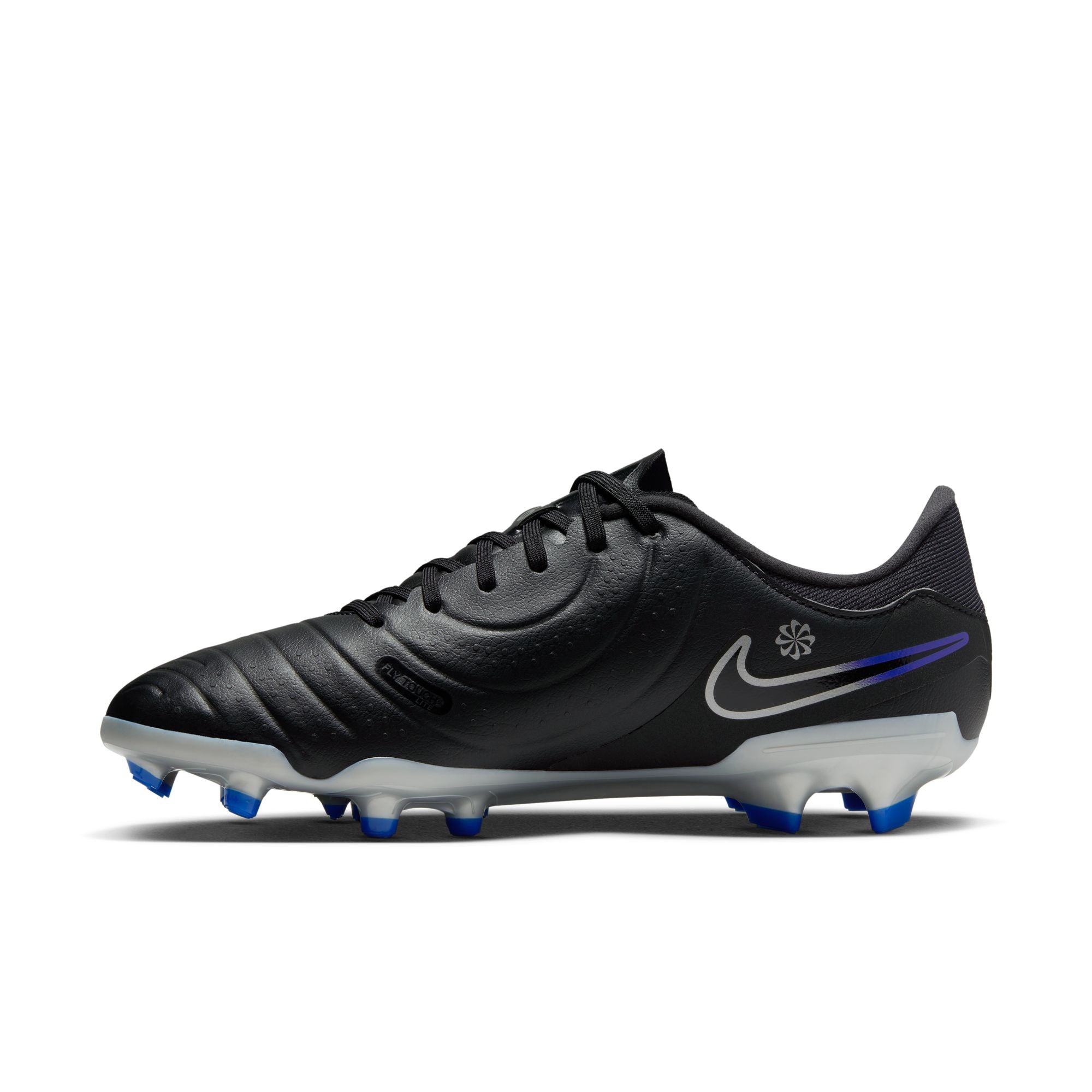 Nike Tiempo Legend 10 Academy FG/MG Soccer Cleat - Black/Chrome/Hyper Royal