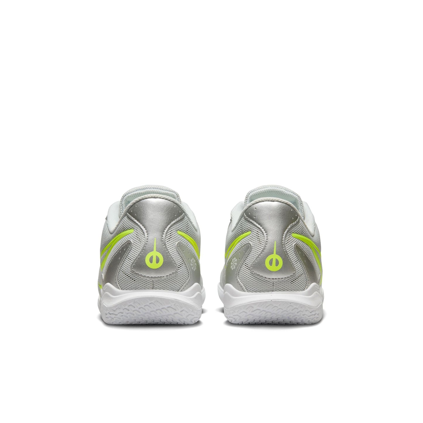 Nike Tiempo Legend 10 Academy IC Indoor Court Soccer Shoes- Metallic Silver/White-Volt