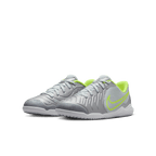 Nike Youth Tiempo Legend 10 Academy IC-Metallic Silver/Black/Volt