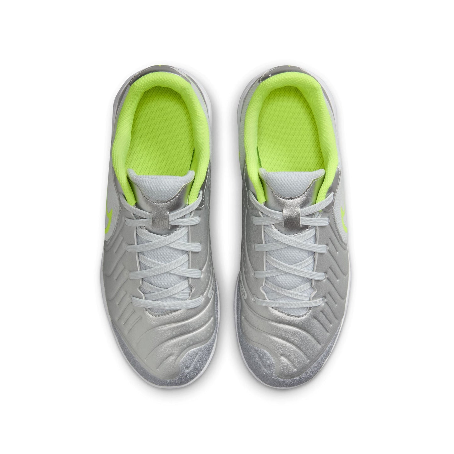 Nike Junior Tiempo Legend 10 Academy Indoor- Metallic Silver/Black-Volt