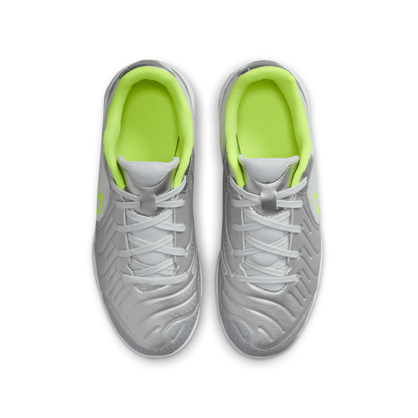 Nike Youth Tiempo Legend 10 Academy IC-Metallic Silver/Black/Volt