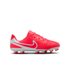 Nike Jr. Tiempo Legend 10 Club FG-Hot Lava/White