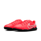 Nike Jr. Tiempo Legend 10 Club Little/Big Kids' TF-Hot Lava/White