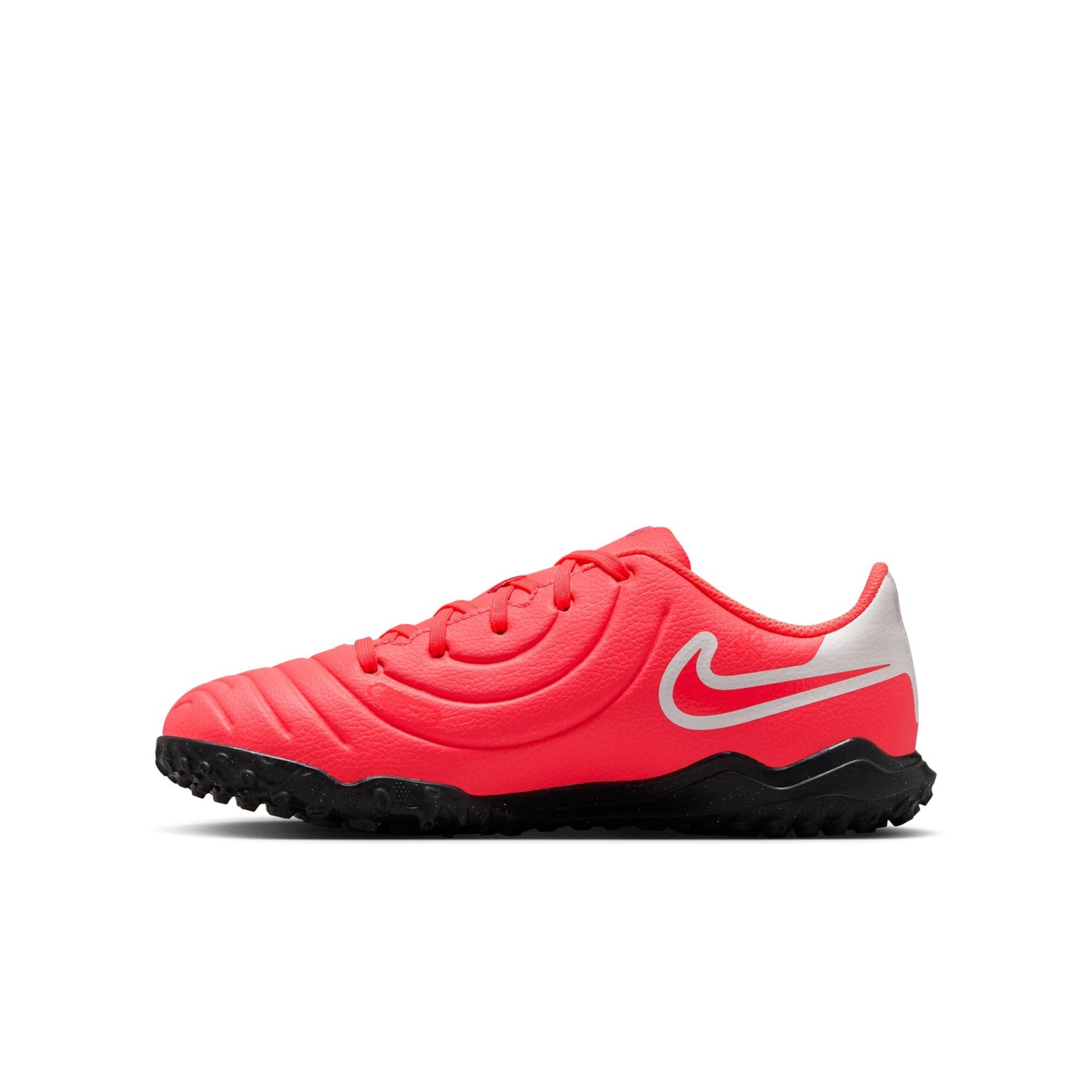 Nike Junior Tiempo Legend 10 Club TF Turf Soccer Cleat - Hot Lava/White