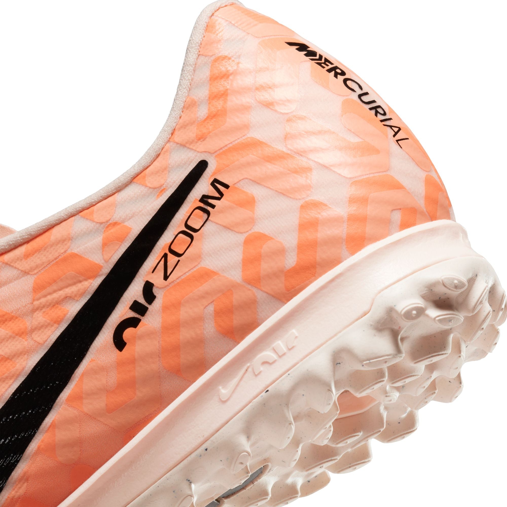 Nike Zoom Mercurial Vapor 15 Academy TF Turf Soccer Shoes - Guava Ice/Black