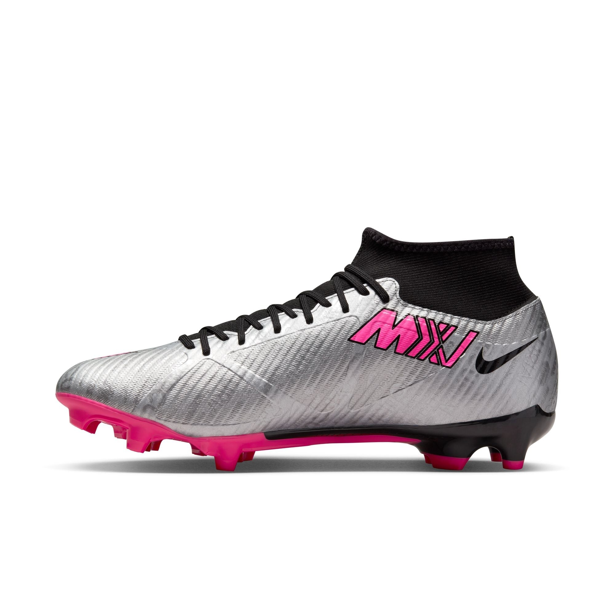 Nike Air Zoom Mercurial Superfly 9 Academy XXV FG/MG Soccer Cleat - MetallicSilver/HyperPink/Black/Volt