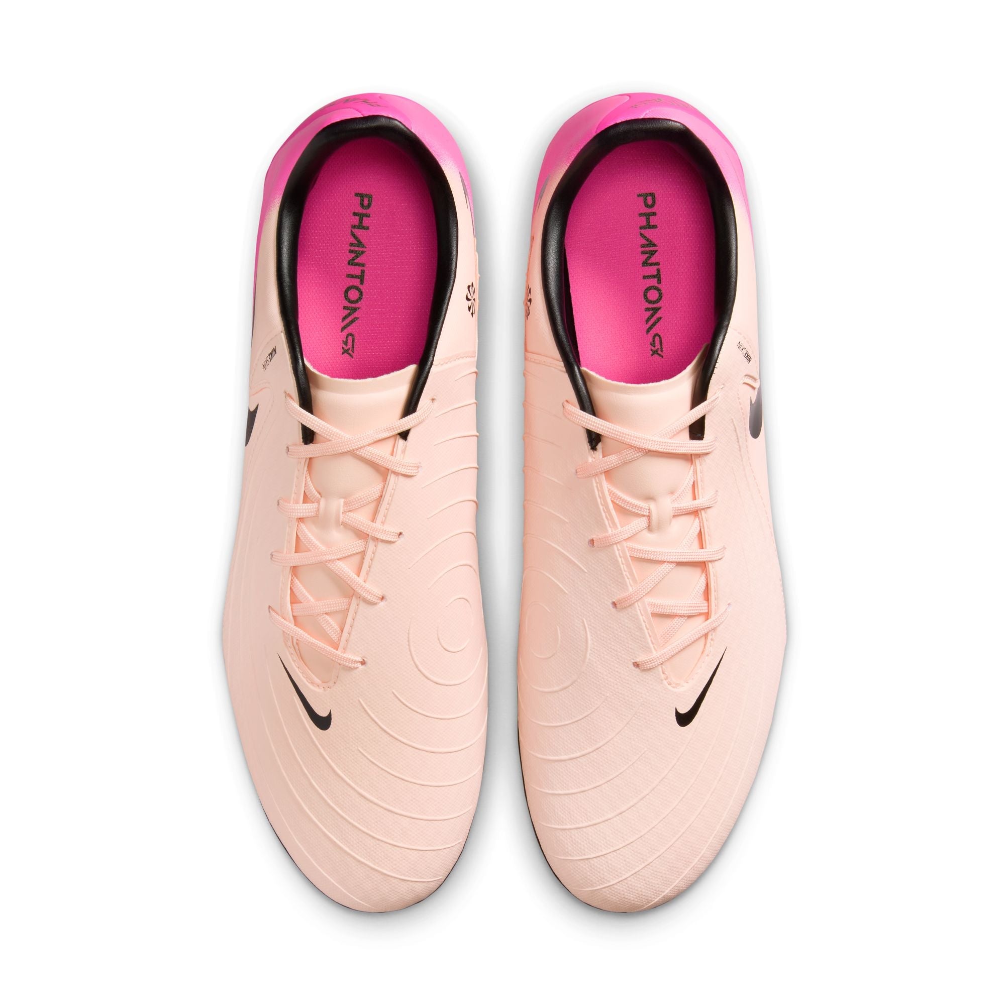 Nike Phantom GX 2 Academy FG Firm Ground Soccer Cleats- Crimson Tint/Black/Pink Blast