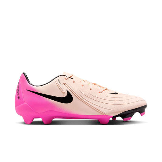 Nike Phantom GX 2 Academy FG Firm Ground Soccer Cleats- Crimson Tint/Black/Pink Blast