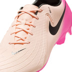 Nike Phantom GX 2 Academy FG Firm Ground Soccer Cleats- Crimson Tint/Black/Pink Blast